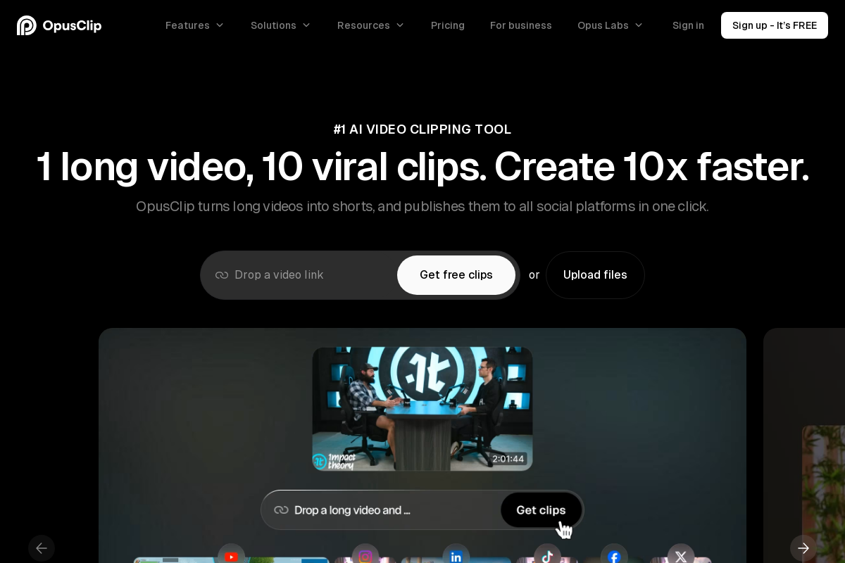 OpusClip screenshot