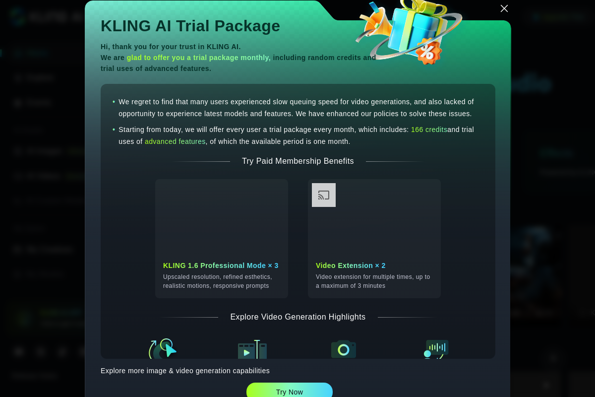 Kling AI screenshot