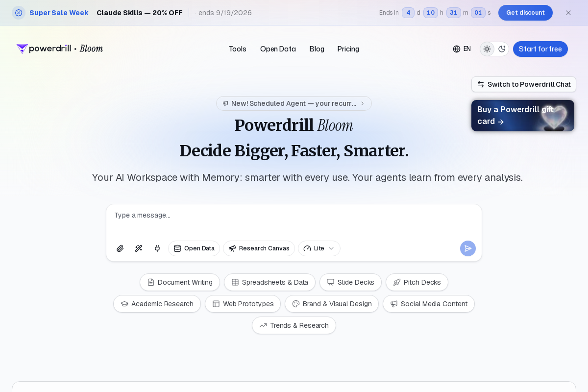 Powerdrill Bloom screenshot