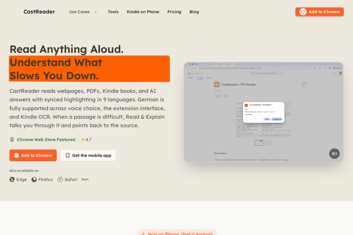 CastReader screenshot